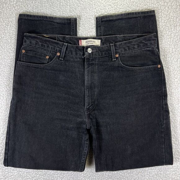 VTG Levi’s 550 Jeans Men’s 38x32 Black Relaxed Fit Straight Y2K